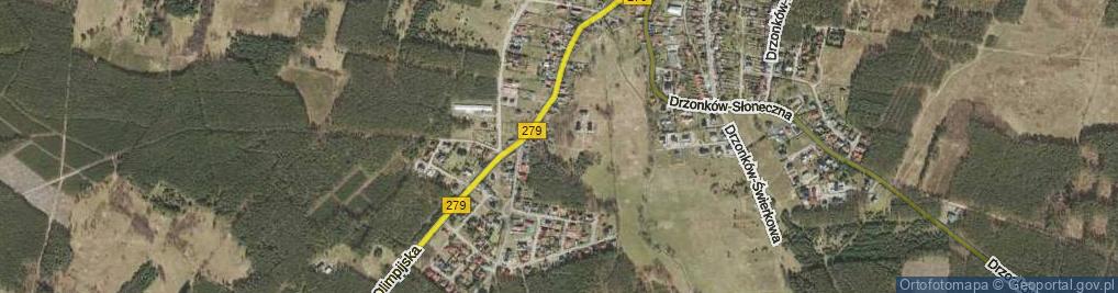 Zdjęcie satelitarne Drzonków-Wiewiórcza ul.